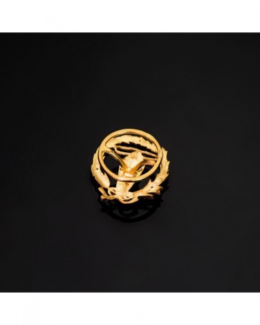 Insignia oro 18k ingeniero electrónico 16x14mm