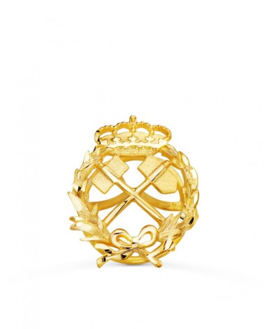Insignia oro 18k Ingeniero Minas profesional 17x14mm