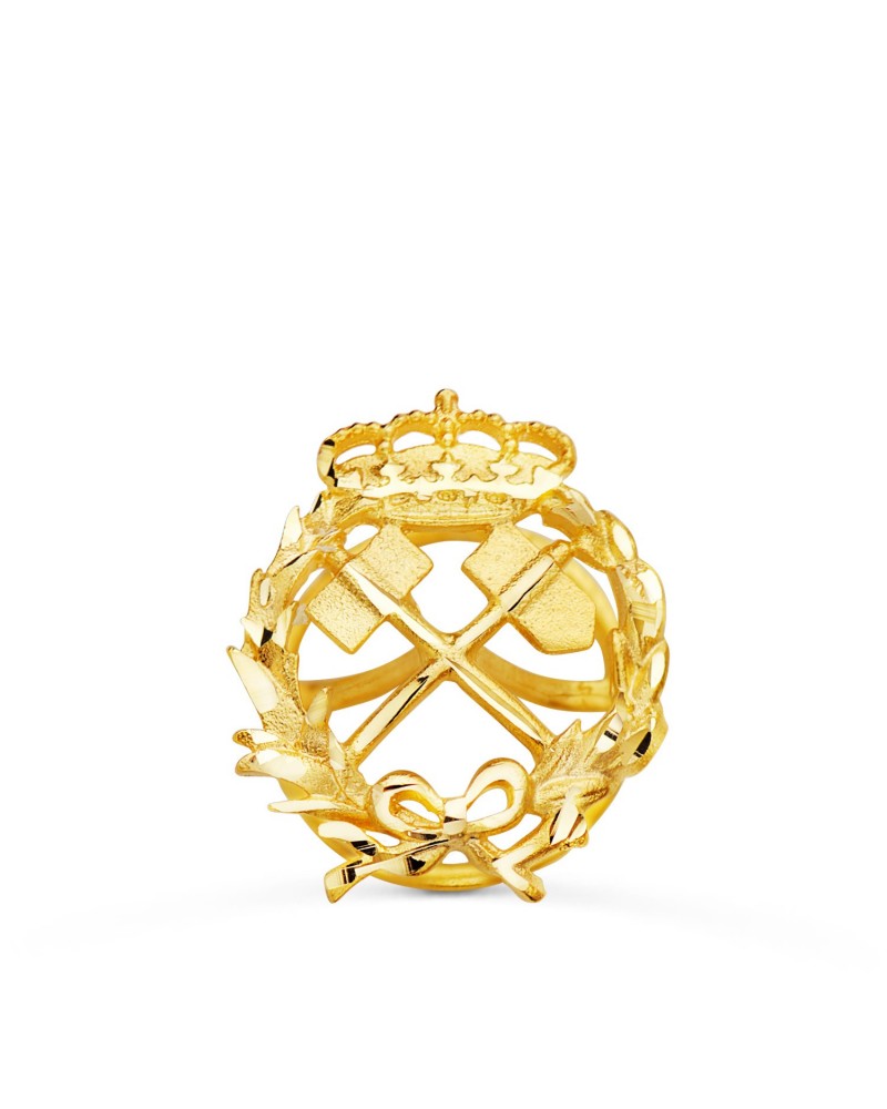Insignia oro 18k Ingeniero Minas profesional 17x14mm