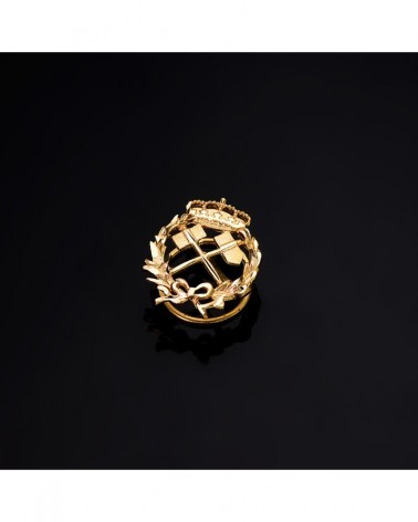 Insignia oro 18k Ingeniero Minas profesional 17x14mm
