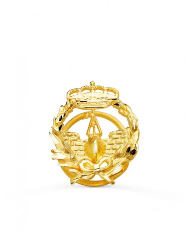 Insignia oro 18k Ingeniero Naval 17x14mm