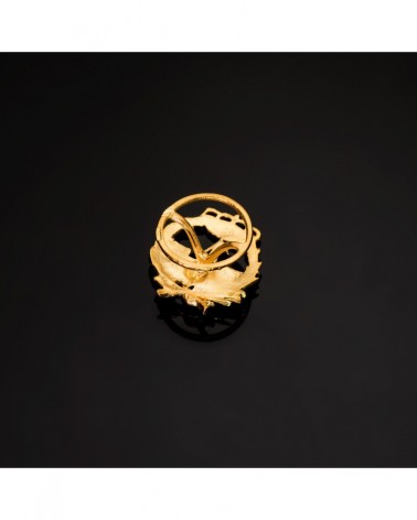Insignia oro 18k Ingeniero Naval 17x14mm