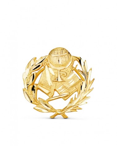 Insignia oro 18k amarillo magisterio 15x15mm