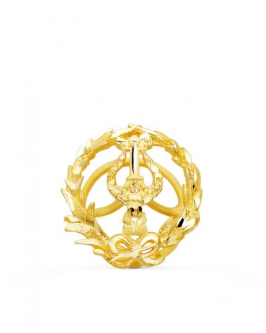 Insignia oro 18k músico profesional 16x14mm