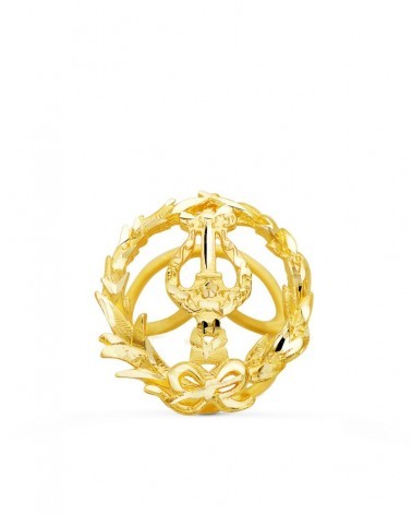 Insignia oro 18k músico profesional 16x14mm