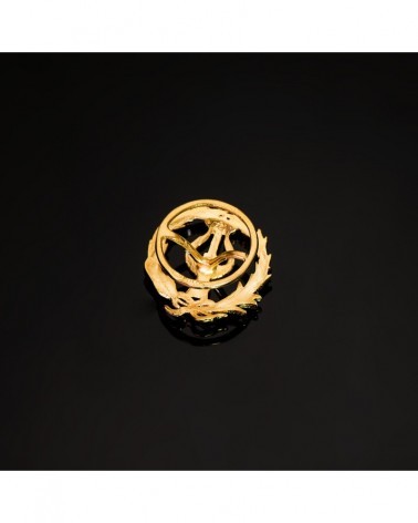 Insignia oro 18k músico profesional 16x14mm
