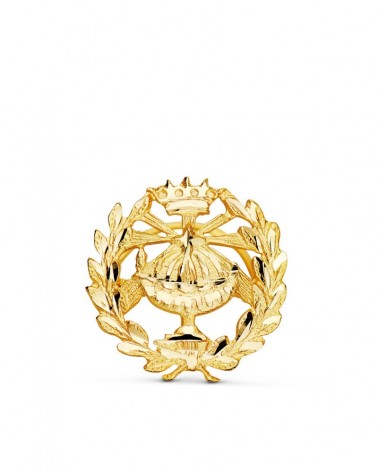 Insignia oro 18k química profesional 15x15mm