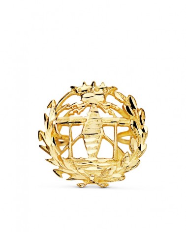 Insignia oro 18k Ingeniero Telecomunicación 16x15mm