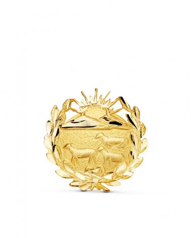 Insignia oro 18k veterinaria laureles 15mm