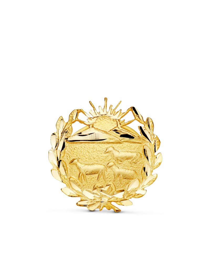 Insignia oro 18k veterinaria laureles 15mm