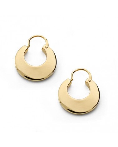 Aros oro 18k amarillo lisos 13 mm