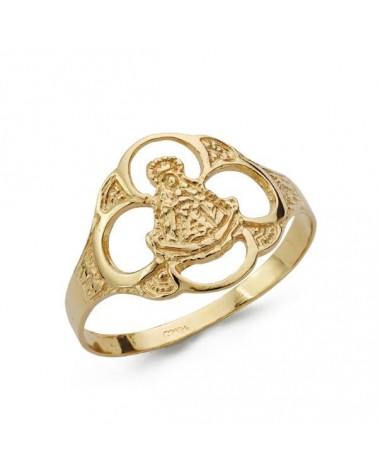Sortija oro 18k Virgen del Rocío calada