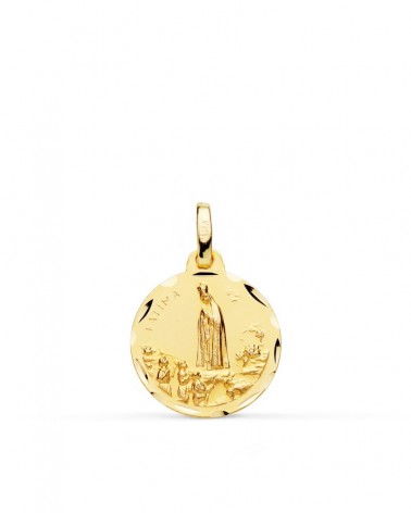 Medalla Virgen de Fátima oro 9k amarillo 16mm