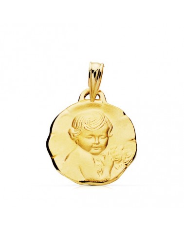 Medalla oro 9k ángel querubín 15mm