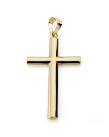 Cruz oro 9k amarillo lisa palo oval 37x20mm