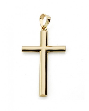 Cruz oro 9k amarillo lisa palo oval 37x20mm