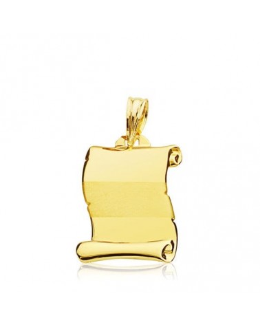 Colgante pergamino oro 9k amarillo 20x14 mm