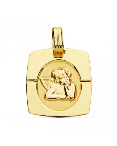 Medalla oro 9k amarillo Ángel Burlón 20x17 mm