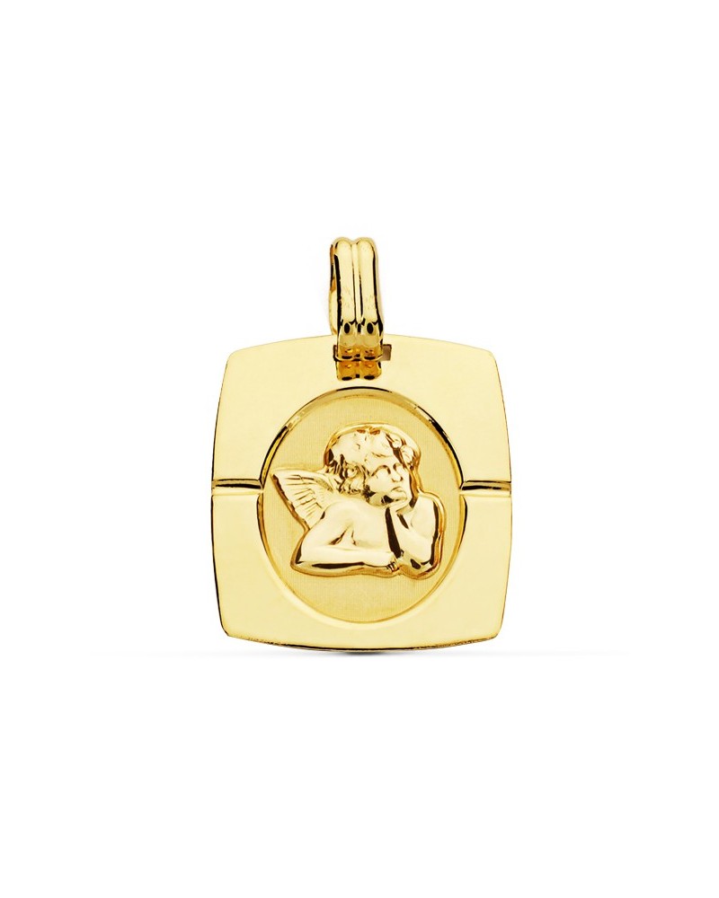 Medalla oro 9k amarillo Ángel Burlón 20x17 mm