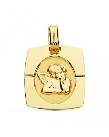 Medalla oro 9k amarillo Ángel Burlón 20x17 mm