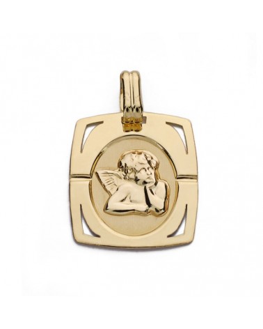 Medalla oro 9k ángel burlón 20x17 mm