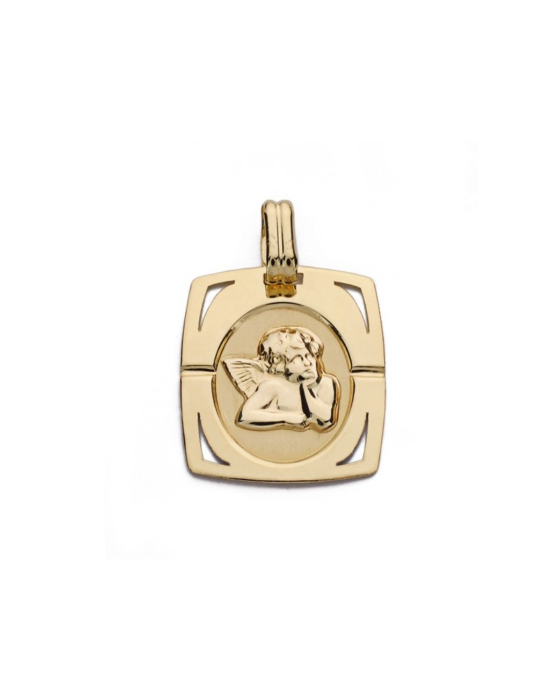 Medalla oro 9k ángel burlón 20x17 mm
