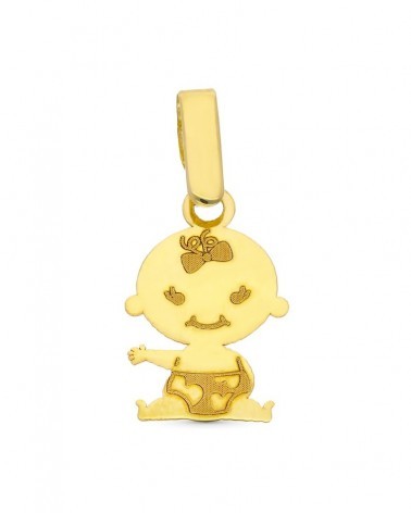 Colgante oro 9k bebé niño pañal 15x10 mm