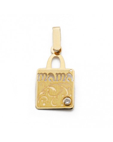 Colgante oro 9k mama circonita 20x11 mm