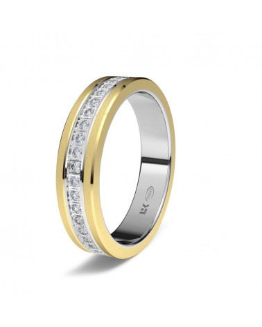 ALIANZA DE BODA CON DIAMANTES 1304