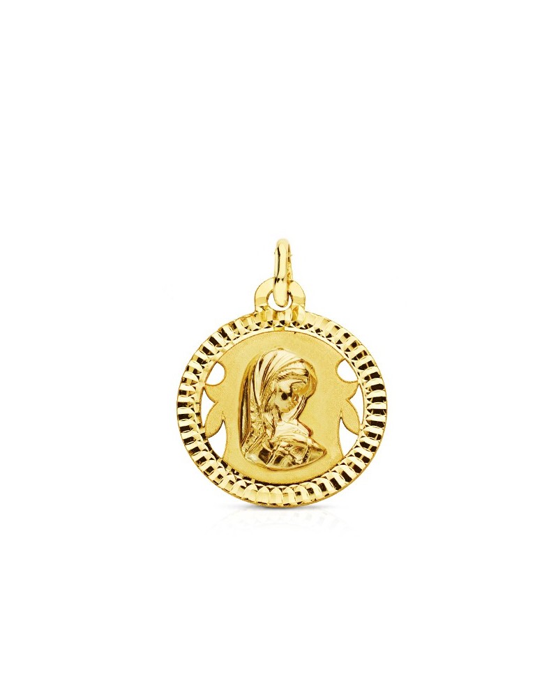 Medalla Virgen niña oro 9k 16mm