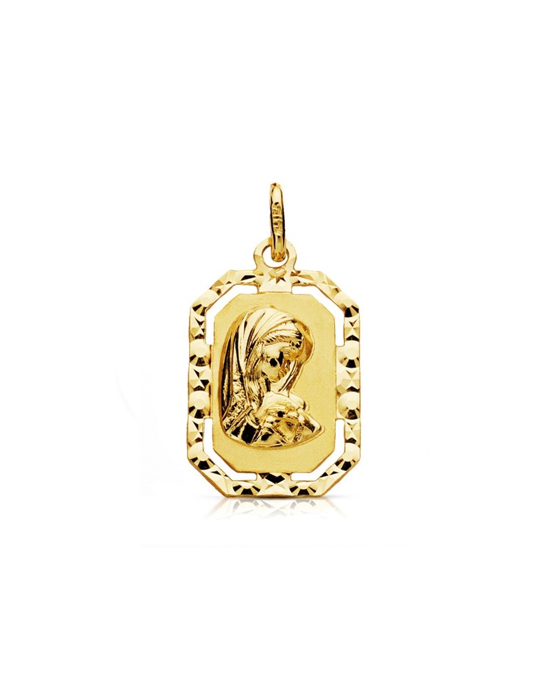 Medalla Virgen niña oro 9k amarillo 20x12 mm
