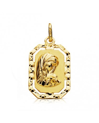 Medalla Virgen niña oro 9k amarillo 20x12 mm