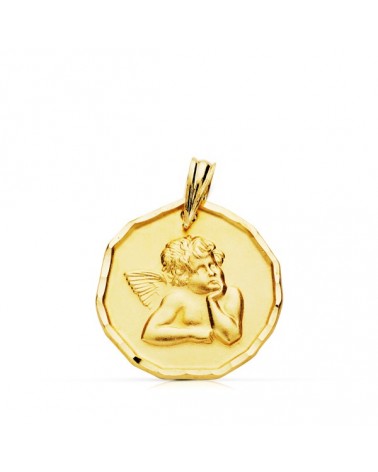 Medalla oro 9k amarillo Ángel Burlón 16mm