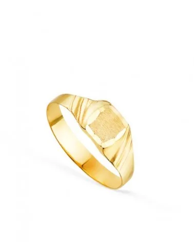 Sello oro 9k amarillo bebé grabado hueco 5x4,5mm