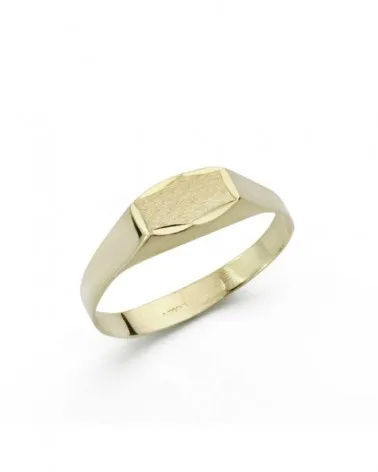 Sello oro amarillo 9k bebé rectangular grabable 7x4mm