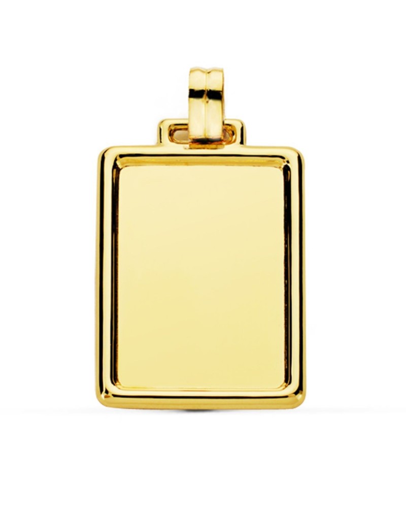 Placa oro 9k amarillo brillo pergamino 31x23mm