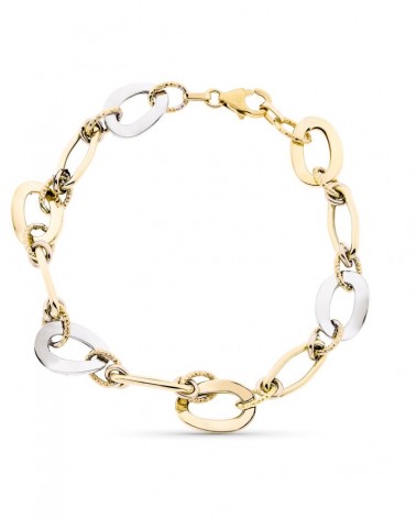Pulsera oro 9k amarillo eslabones ovalados 20,5 cm