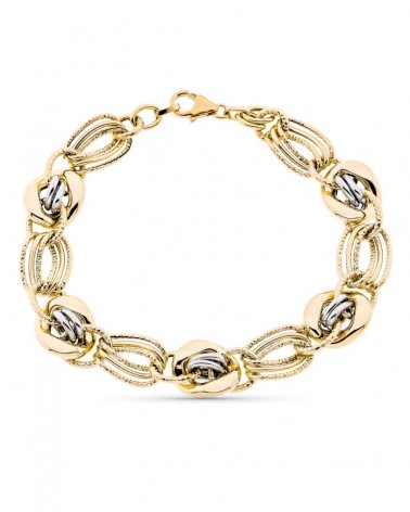 Pulsera oro 9k amarillo diseño eslabones 20cm