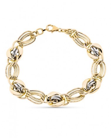 Pulsera oro 9k amarillo diseño eslabones 20cm