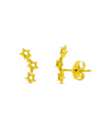 Pendientes oro 9k trepadores estrellas amarillo