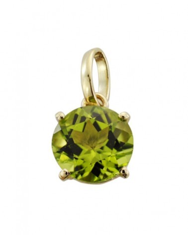 Colgante oro 9k olivina natural 8x8 mm