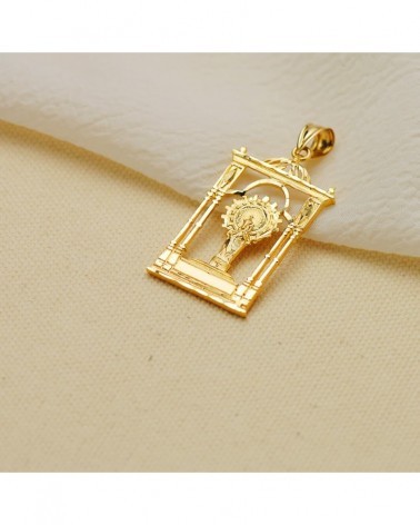 Medalla oro 9k Virgen del Pilar palio 34x20mm