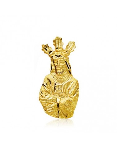 Cristo oro 9k amarillo silueta detallada 27x13 mm