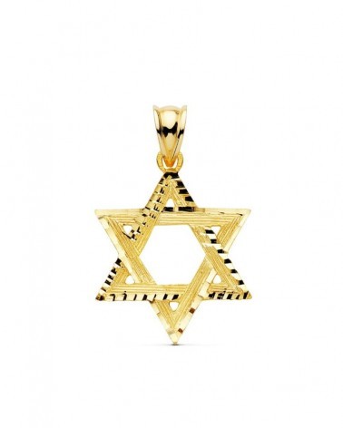 Colgante oro 9k Estrella de David 23x20mm