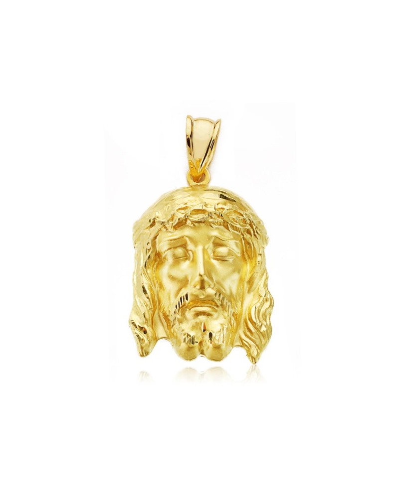 Medalla Cristo oro 9k amarillo Buena Muerte 27x18 mm