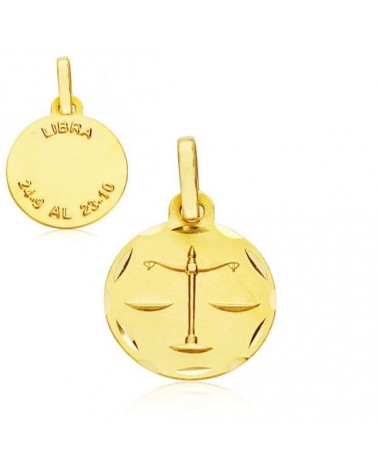 Colgante horóscopo oro 9k Libra 13mm