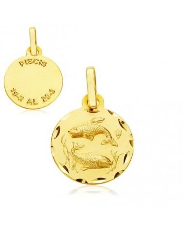 Colgante oro 9k horóscopo Piscis 13mm