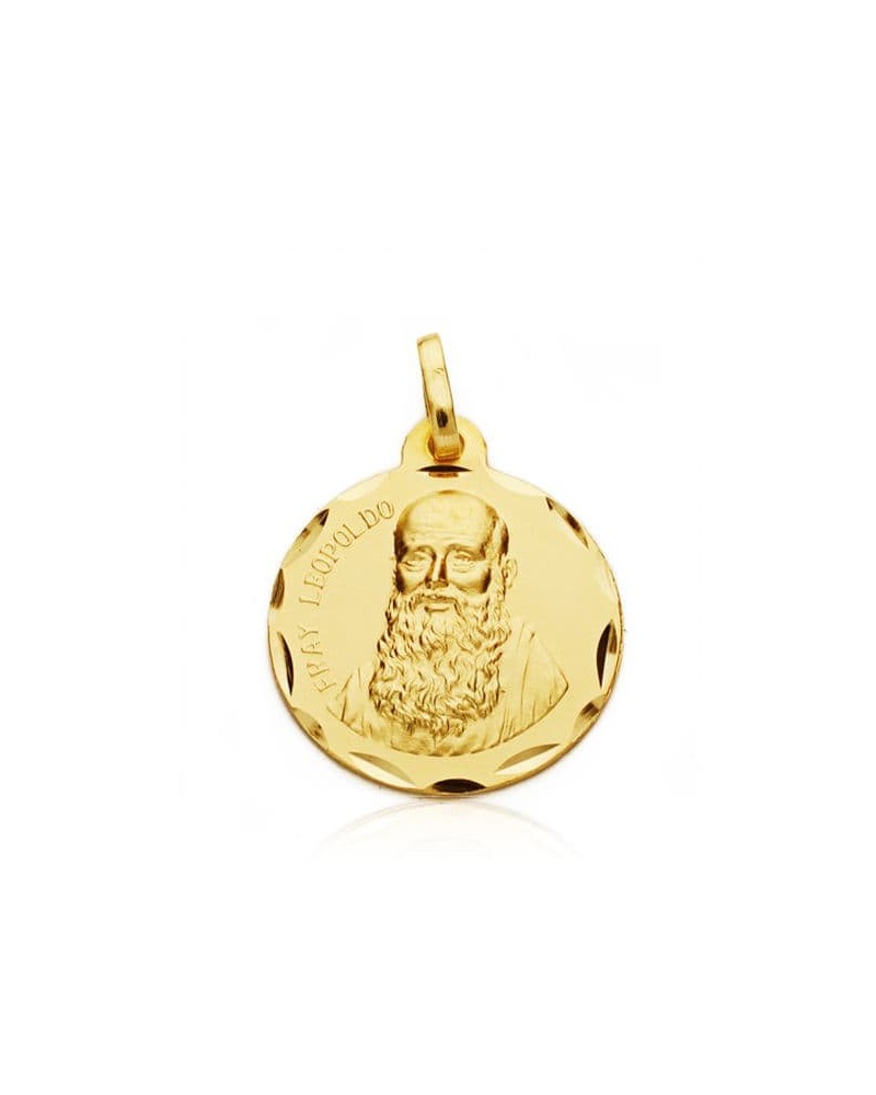 Medalla oro 9k Fray Leopoldo 22mm