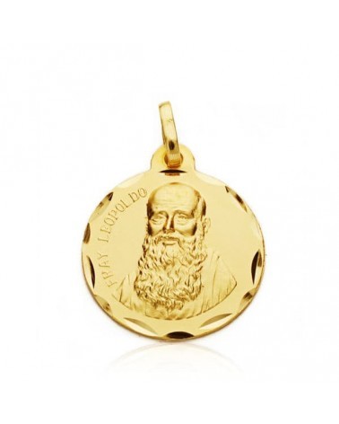 Medalla oro 9k Fray Leopoldo 22mm