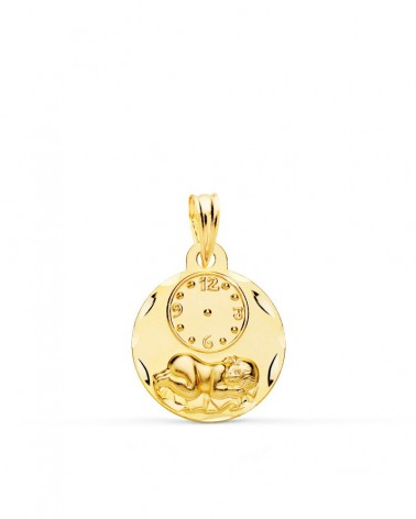 Medalla oro 9k Niño de la Hora reloj 15mm